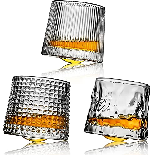 Webao Juego de 3 vasos de whisky, hechos a mano, de cristal soplado a mano, sin plomo, para hombres, para whisky, whisky, whisky, etc., 160 ml (3 piezas)