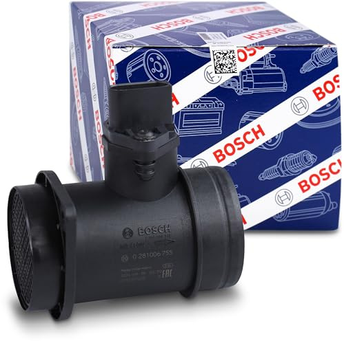 BOSCH Débitmètre d'air massique 0281006755 Compatible avec: AUDI A4 B5, A4 B5 Avant, A6 C5, A6 C5 Avant, SEAT CORDOBA, CORDOBA Vario, CORDOBA VARIO Kasten/Kombi, IBIZA II