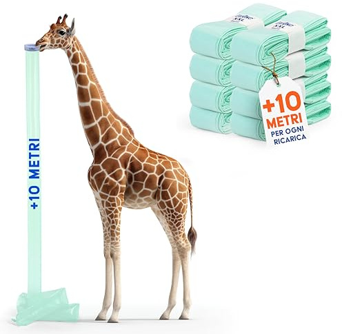 LillOne 8 Recambios XXL de 10,5 m – Compatibles con Cubos de Pañales TOMMEE TIPPEE, ANGELCARE, LITTER LOCKER y Más – Extra Largos, Alta Densidad, Control de Olores