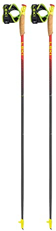 LEKI Vertical K Stöcke, naturalcarbon-Bright red, 130CM