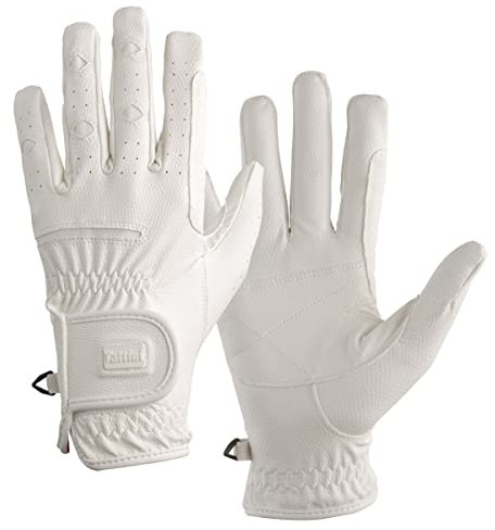 Tattini Lederhandschuhe S, Weiß