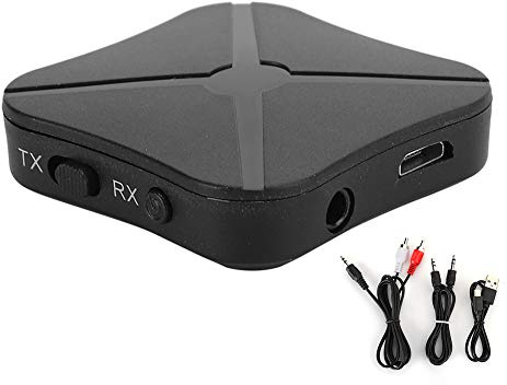 Receptor Transmisor Bluetooth para TV, 2 en 1 Inalámbrico 5,0 Audio HiFi Bluetooth Emisor HiFi Receptores Adaptador de Música HiFi Suministros RCA