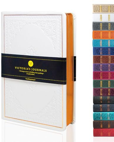 VICTORIA'S JOURNALS Tagebuch, Kunstleder, Vintage, gebunden, liniertes Notizbuch, altmodisch aussehendes Reisetage für die Tasche, Mini--Größe B6, 16,5 x 12 cm