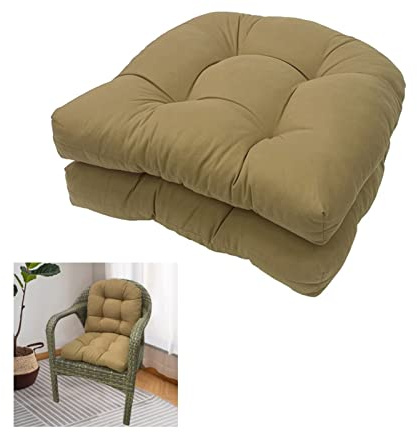 QLXYYFC Sittdynor för Inom- och Utomhusbruk för Utemöbler, Set Om 2, 48x48 cm Bekväm Stoppad Dyna, 10 cm Tjock Dyna, Utomhusstolsdyna, Golvdyna, Dyna för Trädgårdsmöbler
