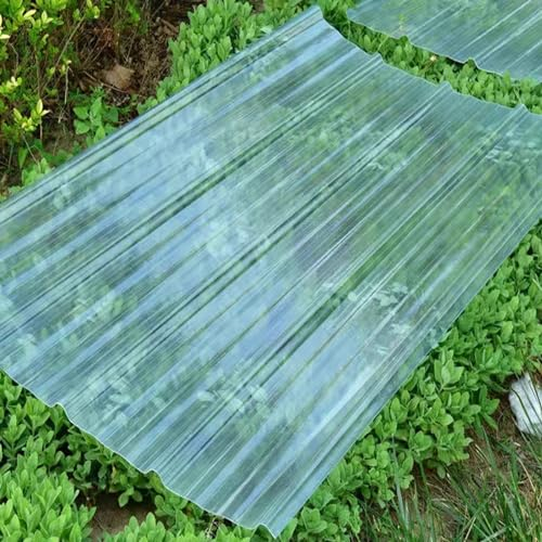 1.5mm FRP-Tageslichtplatten,Hohe Lichtdurchlässigkeit Sonnenscheinplatte,Uv-Schutz Dachpaneele Wellplatten,Flammhemmende Trapezblech Dachplatten für Gewächshaus,Carpor (0.9x1.7m/35x67in)