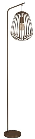 EGLO golvlampa Espinal, vardagsrumslampa med trådlampa, metallstativ i brons, 139,5 cm