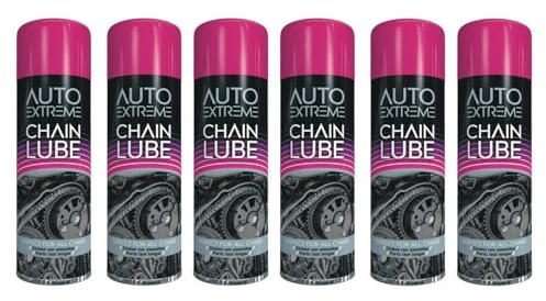 SDMAX Chain Lube Spray Paint, Rust And Corrosion Resistance, Lubricate And Protect, Quick Drying, Non-Cracking, Long Lasting, Ideal For Workshop And DIY Use, 250ml (6PCS)
