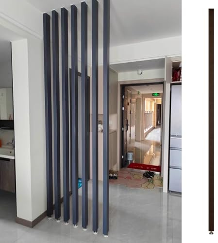 Colonna Divisoria per Ambienti 1 Pz / 3 Pz / 5 Pz Divisorio per Schermo Decorativo Moderno per Appartamento, Separatore per Stanza Nero Listelli in Legno, Colonne Divisorie per Stanza Personalizzate(1