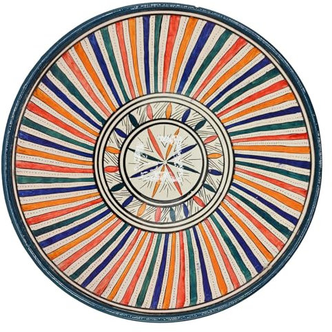 Generico Ciotola in Ceramica Terracotta Marocchina di Safi Diam. 36 cm - Eleganza e Versatilità per la Tua Tavola Etnica 2711241609 Tunisia Turchia Etnico del Mondo
