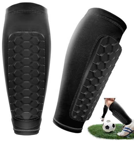 Meayll Kids Shin Pads - Breathable Football Shin Pads Boys with Non-Slip & UV-Protective Cooling Nylon Shin Guards | Designed for Adolescent Football Players (72 g/1 Pair)