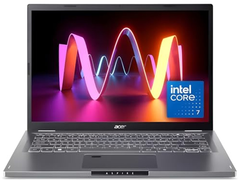 acer Aspire 14 A14-51M-78WQ 14 Laptop | Intel Core 7 150U | 16GB RAM | 1TB SSD | WUXGA 1920x1200 Display | Full HD 1080p Webcam | Backlit Keyboard | Windows 11 Home | Grey