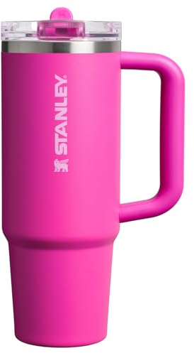 STANLEY Quencher ProTour Flipstraw Trinkglas, 850 ml, Violett | Integrierter Strohhalm und Griff, geeignet für Reisen, auslaufsicherer, isolierter Edelstahlbecher, BPA-frei