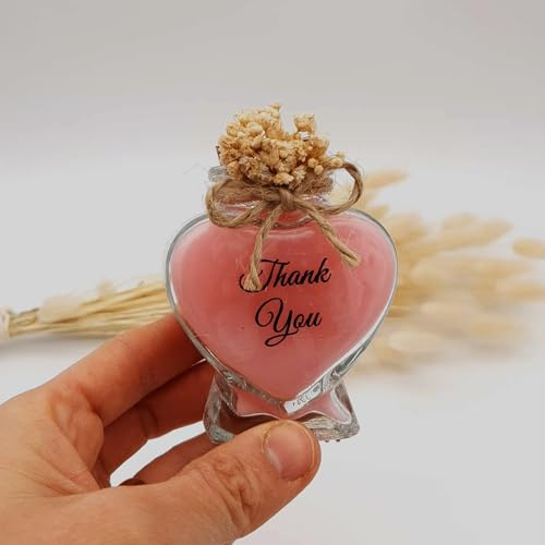 bomboniere matrimonio, bottigliette vetro Candele in un barattolo di profumate battesimo,vasetti vetro anni ragazzo, comunione, cresima,piccolo regalo (rosa, set da 100)