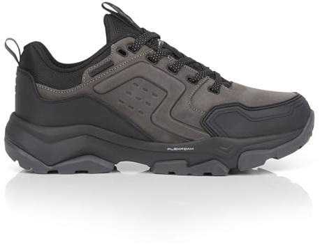 Northwest Territory K2 Men's 3M Thinsulate Waterproof Walking Shoes Durable Lightweight All Weather Hiking Outdoor Footwear, Grey, UK 8