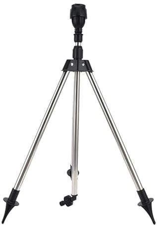 Aspersor de trípode – Aspersor de trípode Giratorio | Altura y pulverización Ajustables | Base de trípode de Metal telescópica aspersor de Agua, de riego de jardín para el hogar, Patio, césped