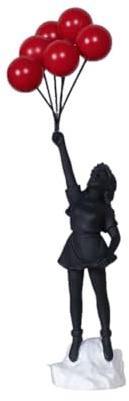 ZBDZSW - Statua di bambina con palloncino, scultura per soggiorno, studio, camera da letto, decorazione per la casa, tavolo, accessori interni