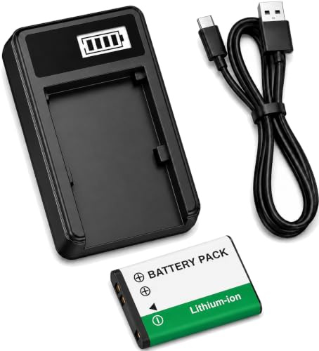 Battery and Charger for Olympus C-25, C-540, C-550, C-560, C-570, D-630 Zoom, D-720, D-725, D-730, D-765, D-770 Camera and Olympus DS-3500, DS-7000 Voice Rocorder