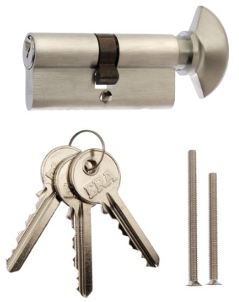 ERA 4103-51 35 x 35mm 6-Pin Euro Profile Cylinder and Thumbturn - Satin, Grey