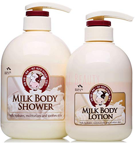 SOMANG MILK BODY SHOWER 750ml + BODY LOTION 500ml SET