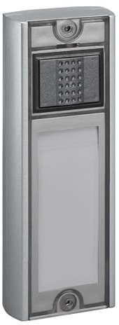 GROTHE Funkklingel Taster Funksender Mistral SE03s 500 m Reichweite, wasserdicht mit Namensschild, LED-Rückmeldung, Batterie- oder Externe Stromversorgung