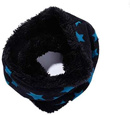 Butterme Kinder Winterschal Loopschal Jungen Mädchen Schal Warmer Fleece-Schlauchschal Rundschal Sterne