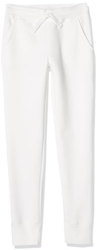 Amazon Essentials Pantalon de Jogging Fille, Blanc, 11-12 Ans