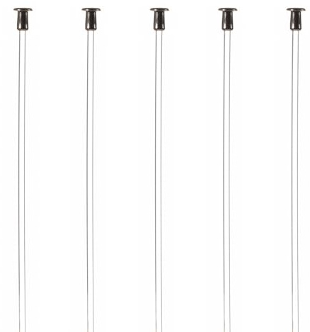 SOFT-RAIL® 5 St. Perlonseile 1,25 m, mit Tellergleiter, Ø 1,5 mm | für Galerieschienen