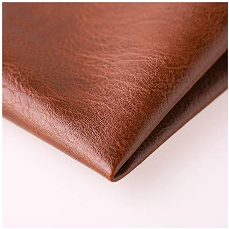 Konstläder Tyg Vintage Textur 140x100cm 55''x39 '' PU Konstläderklädsel För Soffstol Inredning, DIY Hantverk Handväskor 1mm Tjocklek(Color:9 brown)