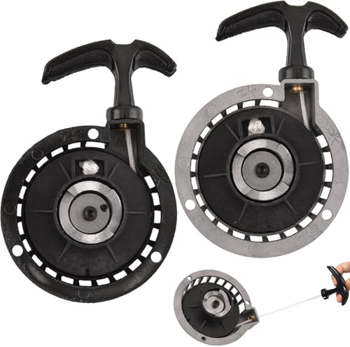 Pocketbike Seilzugstarter,Tianher 2 Stück Motorrad Starter Seilzugstarter Pullstarter Aluminium für 2 Takt 49CC Mini Zündung Motor Pocket ATV Bike Dirt Minimoto Kinderfahrrad ATV Quad Zugstarter.