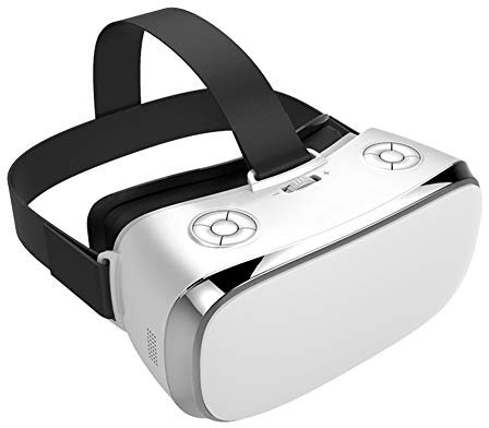 CYLZRCl Nuevas Gafas VR VR de Pantalla Completa 4K Casco Inteligente Todo en uno BLU-Ray Gafas de Realidad Virtual 3D Se Puede Usar un teléfono Inteligente de 4-7 Pulgadas (Color : White)