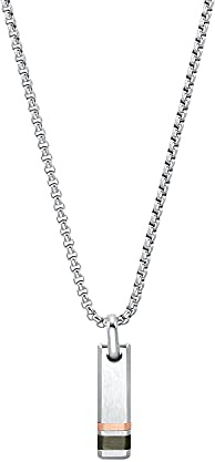 s.Oliver Kette mit Anhänger Edelstahl, 925 Sterling Silber Herren Halsschmuck, Kommt in Schmuck Geschenk Box