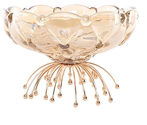 CH SY JL Corbeille Fruit Panier Fruit Crystal Fruit Bol Light Prestige Créatif Cristal Verre Plateau de Fruits Maison Salon Salon Panier Fruit Candy Plateau Moderne Desktop Décoration Porte Fruits