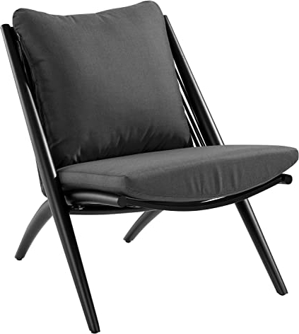 Möbel Jack Gartensessel - Anthrazit - Polyester - Aluminiumgestell - mit Kissen