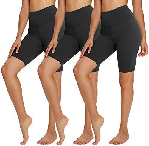 TNNZEET 3er Pack Radlerhose Damen High Waist Sommer Shorts Kurze Sporthose | Elastisch Leggings, Hotpants Unter Kleider für Sport Yoga, Kurze Hosen Damen, Unterziehhose Kleid, Gym Leggins, Sportshorts