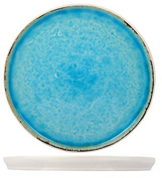 Cosy & Trendy Assiette à Dessert LAGUNA Azur- D 21.5CM-Lot de 6, Bleu