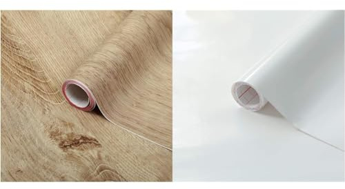 d-c-fix Klebefolie Ribbeck Oak Holz-Optik Selbstklebende Folie & Klebefolie Uni Lack weiß Selbstklebende Folie wasserdicht realistische Deko für Möbel