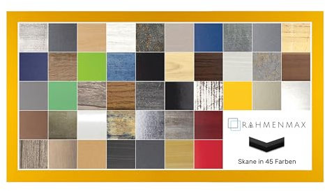 RahmenMax Skane Puzzlerahmen Bilderrahmen Posterrahmen 30 x 90 cm Gelb Passgenau Handgefertigt inklusive Antirefle x Acryl Verglasung