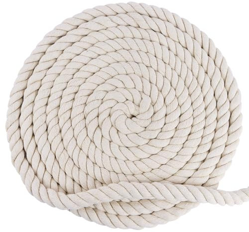 Corda cotone Macrame corda 10mm*10m corde Macramè filo Cordoncino di cotone per Corda di cotone filato macramè cordoncino di cotone per fai da te progetti decorativi (6mm*10m)