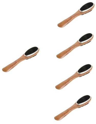 Shoe Brush Made of Solid Wood Shoe Care Shoe Cleaning Brush Wooden Shoe Brush Bag Cleaning Brush Pregnant Shoe Horn Shoe Cleaning Brushes Shoes Shine Brush Pack of 5 AOKWAWALIY