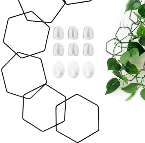 18pz Traliccio a Catena per Piante Rampicanti, Traliccio a Catena per Piante da Interno Traliccio da Parete per Giardino Supporto per Piante Rampicanti Accessori per Viti Pothos Edera