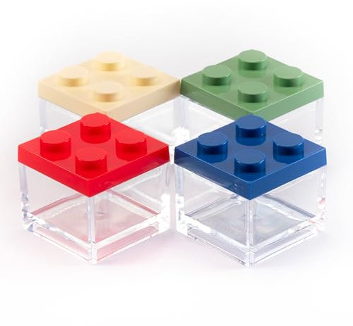 Manzoni Home - Contenitori Mattoncino - Set da 24 Pezzi Multicolore - Ideali Come Bomboniere per Matrimoni, Feste di Laurea e Decorazioni Creative - Made in Italy