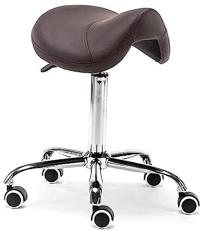 GTATBTG Hydraulischer Sattelhocker auf Rädern, moderner Drehstuhl/Salonstuhl für SPA-Massage, bequemer Schönheits-Balance-Stuhl für gesunden Rücken