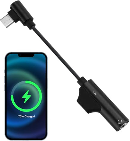 Adattatore USB C per cuffie con caricatore - dongle per cuffie, estensione porta di ricarica rapida, audio USB Dong tipo C doppia funzione | Adattatori USB C a 3,5 mm Drut 2 in 1, D
