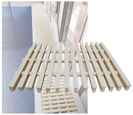 IPAGSEFWE Caillebotis en plastique pour piscine, Grille de drainage en plastique, grille débordement, couleur os, plusieurs tailles, largeur 15-30 cm, longueur 100 , paquet 1 à 15(30x100CM/5pieces)