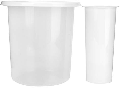 Riuulity Seau à Glace Multifonctionnel Moules à Glace Pilée Tasse pour Modèle de Fabrication Rechargeable avec Couvercle, Granita et Autres Friandises Glacées, Plastique Transparent 6,9x6,7x5,1in
