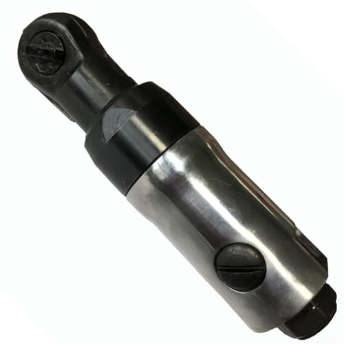 Clé à cliquet pneumatique de 6,35 mm ou 0,95 cm, outil à tige droite à entraînement carré réversible pour espaces restreints, couple de 4,9 m, 300 tr/min, air 3,0 CFM (3/8 JP)