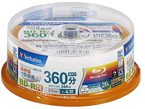 Verbatim Blu-ray Disc 20 Spindle - 50GB 4X BD-R DL - 2011