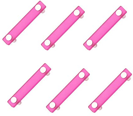 6 Un. TIRADOR Asa Mueble Infantil resina rosa cromo mate - Distancia tornillos 96MM