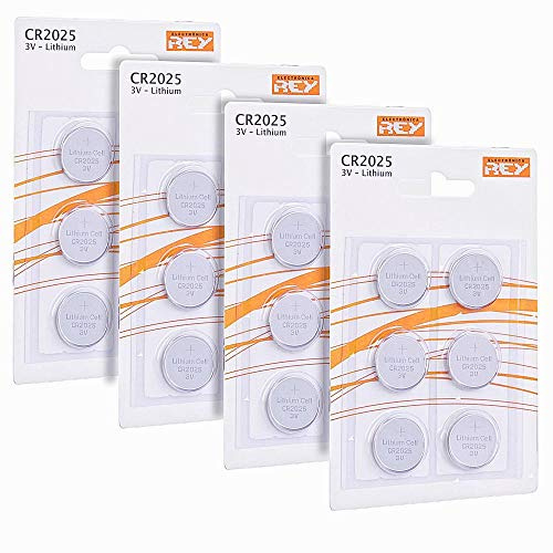 Pack de 24 Pilas CR2025 3V Alcalinas, Tipo Botón de Litio en Blister