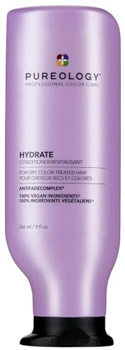Pureology Hydrate Moisturising Conditioner, For Medium to Thick Dry, Colour Treated Hair, Vegan Formulas, Sulphate Free, 266ml